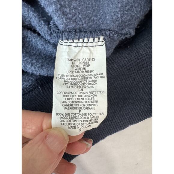 Champion Washed Navy Hoodie Pullover Sweatshirt Front Kangaroo Pocket Size Small - Picture 8 of 8